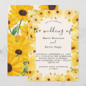 ひまわりのウェディングカード サンキューカード (正面/裏面)