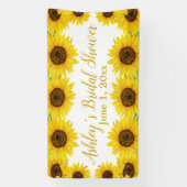 ひまわりのウェディングシャワーの背景　ボヘミアンフラワープロップ 横断幕 (縦)