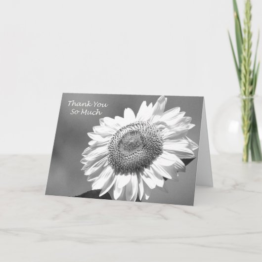 ひまわりのウェディングパーティーへの感謝カード サンキューカード (正面)
