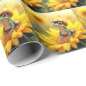 ひまわりのカエル ラッピングペーパー (ロールコーナー)
