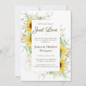 ひまわりのカジュアルな結婚式の挙式と披露宴 招待状 (正面)