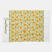 ひまわりのカスタム花キッチンタオル キッチンタオル (横)