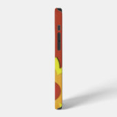 ひまわりのカラーブロック iPhoneケース (左側面)