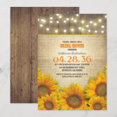 ひまわりのクラシカルな結婚式前祝賀会の招待状 招待状 (正面/裏面)