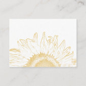 ひまわりのグラフィックウェディングの出欠確認カード エンクロージャーカード (裏面)