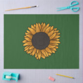 ひまわりのグリーン tissue paper 薄葉紙 (クラフト)