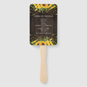 ひまわりのゴールド ストリング ライト rustic wedding ハンドファン (裏面)