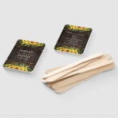 ひまわりのゴールド ストリング ライト rustic wedding ハンドファン (組立なし)