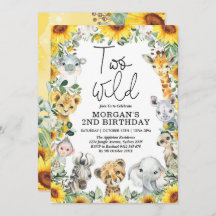 ひまわりのサファリ動物2頭誕生日