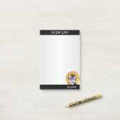 ひまわりのシルバーグレーのかわいい犬 ポストイット (デスク上)