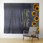 ひまわりのスイート16 フォトブースの背景 タペストリー (インサイチュ(横))