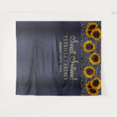 ひまわりのスイート16 フォトブースの背景 タペストリー (正面(横))