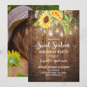 ひまわりのスイート16 招待状 (正面/裏面)
