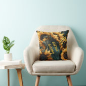 ひまわりのスクエア枕カバー クッション (椅子)