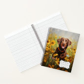 ひまわりのチョコレートのラブラドール ノートブック (内部)