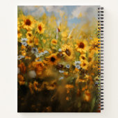 ひまわりのチョコレートのラブラドール ノートブック (裏面)