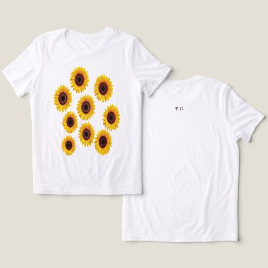ひまわりのデザイン トライブレンドＴシャツ (デザイン正面&裏面)