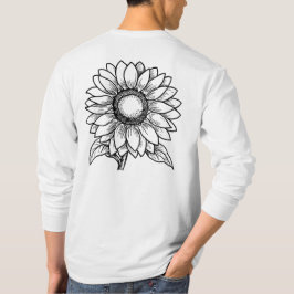 ひまわりのデザイン Tシャツ