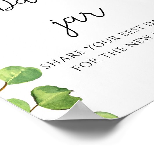 ひまわりのデート夜のアイデア。デートジャーの結婚式ゲーム ポスター (角)