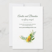 ひまわりのナチュラルウェディング・セーブ・ザ・デートカード セーブザデート (裏面)