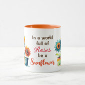 ひまわりのバラがいっぱい|過去記事 マグカップ (中央)