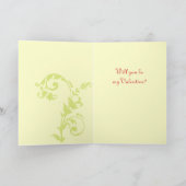 ひまわりのバレンタインデーカードとして幸せ シーズンカード (内部)