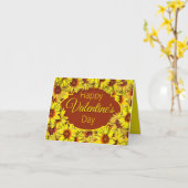 ひまわりのバレンタインデーカード カード (黄色い花)