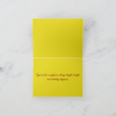 ひまわりのバレンタインデーカード カード (内部)