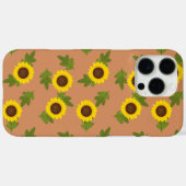 ひまわりのパターンデザイン - かわいいフラワーモダン Case-Mate iPhoneケース (裏面 (横))