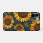 ひまわりのパターン - 夏の花柄 Case-Mate iPhoneケース (裏面(横))