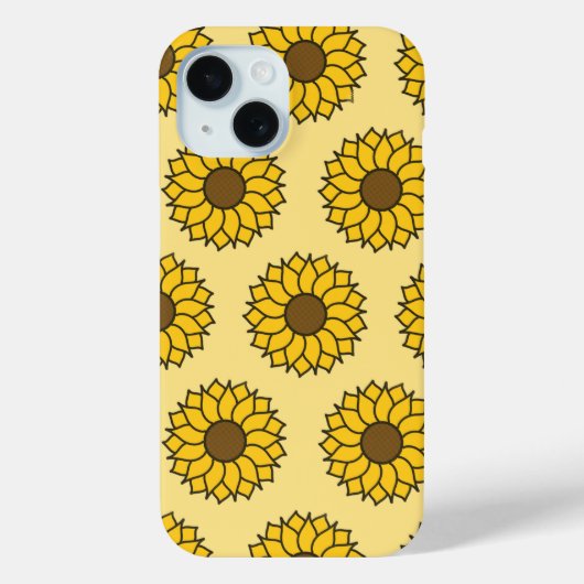 ひまわりのパターン Case-Mate iPhoneケース (裏面)