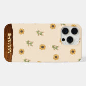 ひまわりのパターン iPhoneケース (裏面横)