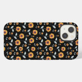 ひまわりのパターン iPhoneケース (裏面横)