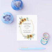 ひまわりのフラワーグリーン Save The Date チラシ (シングル)
