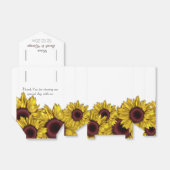 ひまわりのフローラパーソナライズされた結婚式の引き出物箱 フェイバーボックス (折り畳みなし)