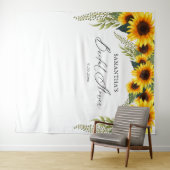 ひまわりのブライダルシャワー写真用背景 タペストリー (インサイチュ(横))