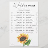 ひまわりのブライダルシャワー彼女はむしろゲームをする (正面)