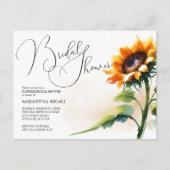 ひまわりのブライダルシャワー招待状 案内ポストカード (正面)