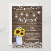 ひまわりのベビーシャワーが延期発表 招待状 (正面)