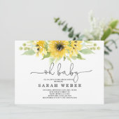 ひまわりのベビーシャワー 招待状 (スタンド正面)