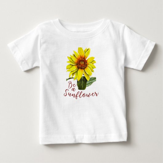 ひまわりのベビーTシャツ ベビーTシャツ (正面)