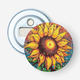 ひまわりのボトルオープナー。花。カラフル 栓抜き