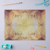 ひまわりのヴィンテージ黄褐色テグランジクスチャ 薄葉紙 (クラフト)