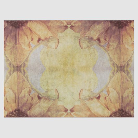 ひまわりのヴィンテージ黄褐色テグランジクスチャ 薄葉紙 (正面)