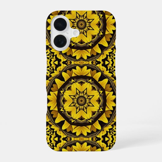 ひまわりの万華鏡 iPhone 16ケース (裏面)