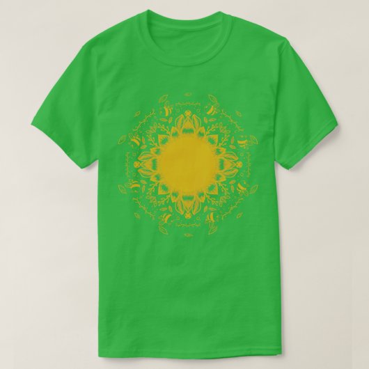 ひまわりの上に置く1 Tシャツ (デザイン正面)