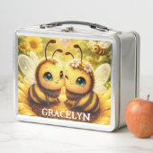 ひまわりの上のBEE MINE メタルランチボックス (インサイチュ)