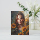 ひまわりの人 ポストカード (スタンド正面)