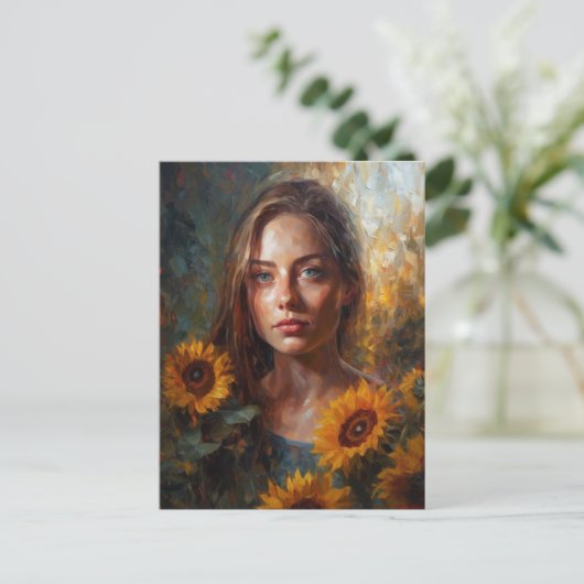 ひまわりの人 ポストカード (スタンド正面)