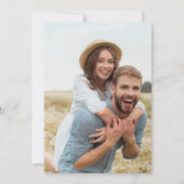ひまわりの写真の結婚式日程カード セーブザデート (裏面)